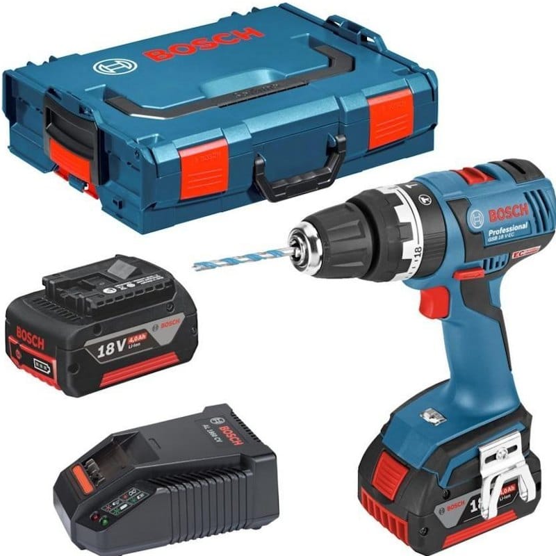 00107261-1.jpg Bosch 06019E7101 GSB 18-2-LI Plus Κρουστικό Δραπανοκατσάβιδο Μπαταρίας 18V 3x1.5Ah - Image 1