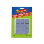Supertite 8126 Τετράγωνες Τάπες Επίπλων Γκρι 25x25mm 18TMX