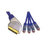 Topelcom SC1065 LZ Καλώδιο Scart-4RCA CCS OD8 3.0m Mπλε