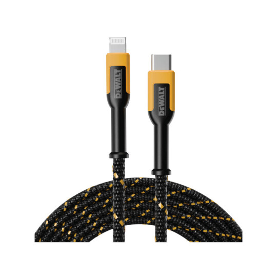 00309729-1.jpg Dewalt 1311357DWG Ενισχυμένο Καλώδιο USB‑C σε Lightning 1.2 m - Image 1