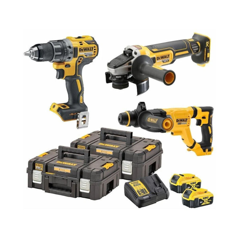 00310077-1.jpg Dewalt DCK327P2T Σετ Δραπανοκατσάβιδο, Γωνιακός Τροχός & Πιστολέτο 18V XR 2x5Ah - Image 1