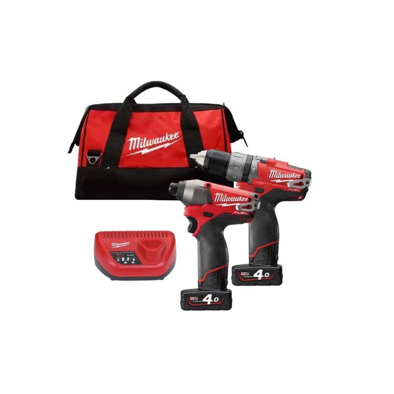 12301498-1.jpg Milwaukee M12 PP2A-402C FUEL Σετ Εργαλείων 12V 2x4Ah - Image 1