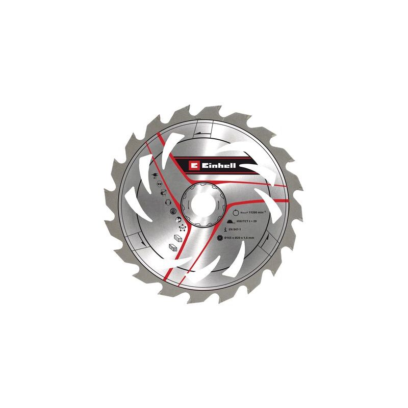 00508514-1.jpg Einhell Δίσκος Κοπής TCT 165x20mm 20T - Image 1