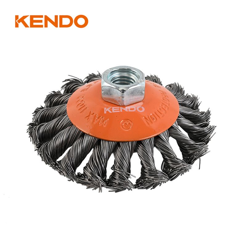 69000612-1.jpg Kendo 76001429 Βούρτσα Λοξότομησης Μεταλλική O125mm M14x2mm - Image 1