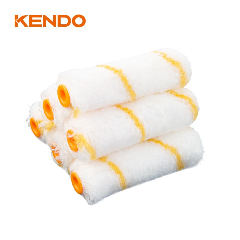 69000694-1.jpg Kendo 46508 Ρολάκι Κίτρινη Ρίγα Ακρυλικό Σετ 6TMX 100mm - Image 1