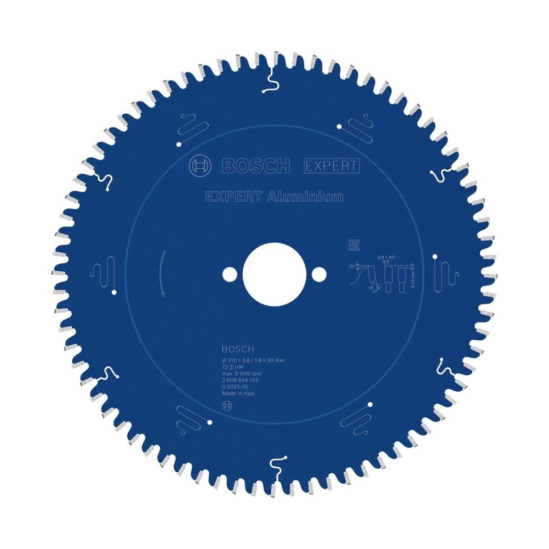 00109239-1.jpg Τίτλος
Bosch 2608644105 Expert for Aluminium Πριονόδισκος 210 x 30mm 72 Δοντιών - Image 1
