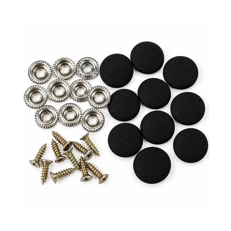30304437-1.jpg OEM W15331-5 Κουμπιά Διόρθωσης Ταπετσαρίας Ουρανού Αυτοκινήτου Μαύρα Σετ 12τμχ - Image 1