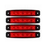 OEM JN-2853-91 Φώτα Όγκου Φορτηγού 6LED 12-24V 4 Τεμαχίων Κόκκινα