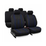 OEM W15505-7 Σετ Καλύμματα Καθισμάτων Αυτοκινήτου Universal Μαύρα-Μπλε