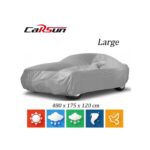 Carsun CD-063-L Αδιάβροχη Κουκούλα Αυτοκινήτου Sedan Large 480x175x120cm Ασημί