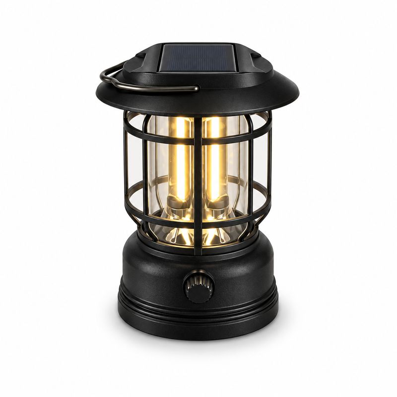 49700562-1.jpg OEM GB-23 Φανάρι Camping LED COB Μπαταρίας με Γάντζο Μαύρο - Image 1